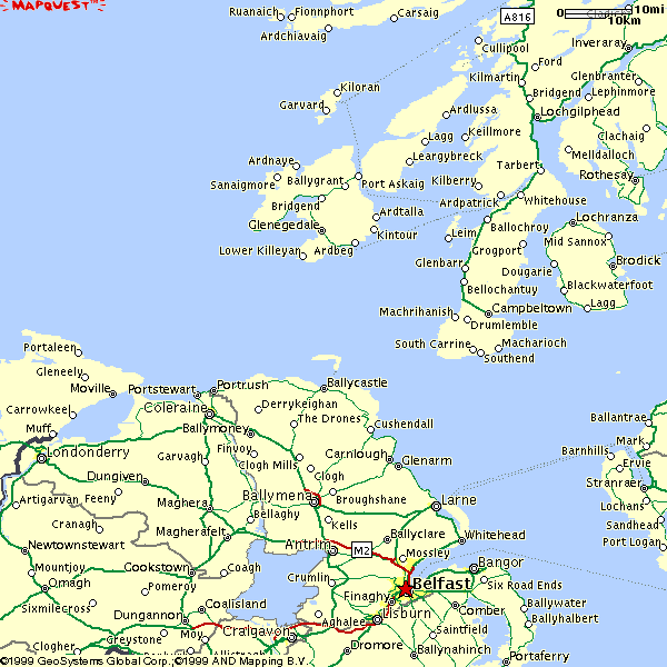 Counties Antrim, Down, - Irland & Suedkueste Schottlands