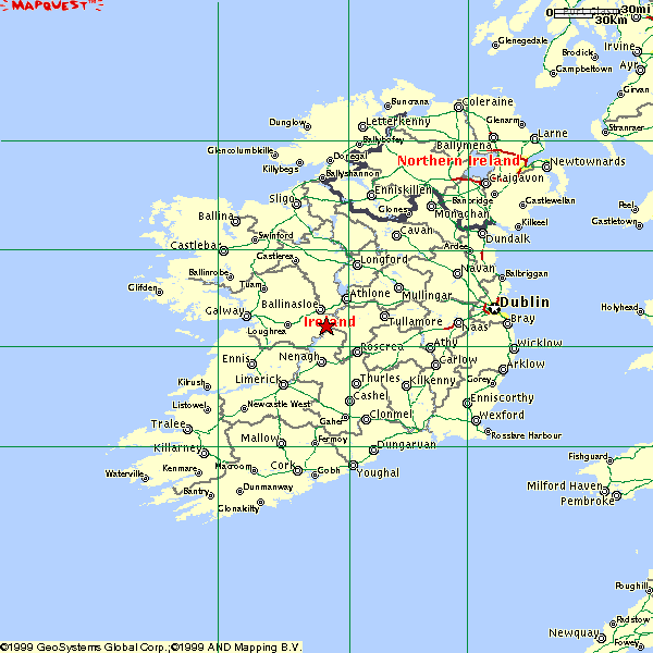 Clickable Map of Ireland