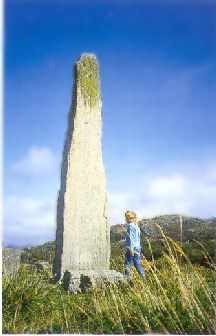 Ein Ogham Stone bei Eyeries